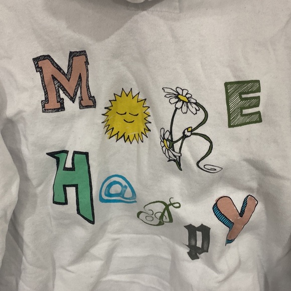 2/$20 Hollister Confidence Project More Happy White Hoodie - Picture 5 of 5